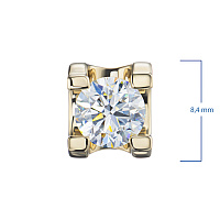 14K Yellow Gold Pendant with 1 Round-Cut Lab-Created Diamond 0.713 CT.TW - изображение 4