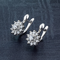 White Gold Earrings - изображение 4