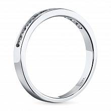 14K White Gold Ring with 11 Round-Cut Lab-Created Diamonds 0.257 CT.TW