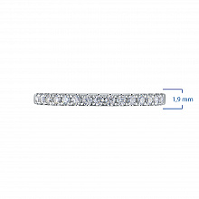 14K White Gold Ring with 15 Round-Cut Lab-Created Diamonds 0.206 CT.TW