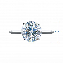 14K White Gold Ring with 1 Round-Cut Lab-Created Diamond 2.023 CT.TW