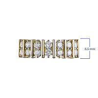 14K Yellow Gold Ring with 14 Round-Cut Lab-Created Diamonds 0.935 CT.TW - изображение 3