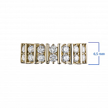 14K Yellow Gold Ring with 14 Round-Cut Lab-Created Diamonds 0.935 CT.TW