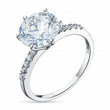 White Gold Ring with 11 Round-Cut Lab-Created Diamonds 2.177 CT.TW
