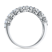 14K White Gold Ring with 25 Round-Cut Lab-Created Diamonds 0.578 CT.TW - изображение 4