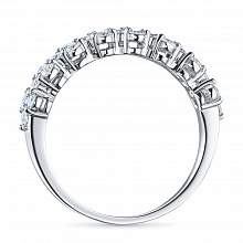 14K White Gold Ring with 25 Round-Cut Lab-Created Diamonds 0.578 CT.TW