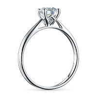 14K White Gold Ring with 1 Round-Cut Lab-Created Diamond 0.339 CT.TW - изображение 4