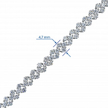 14K White Gold Bracelet with 121 Round-Cut Lab-Created Diamonds 3.778 CT.TW