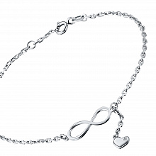 Sterling Silver Bracelet with 1 Round-Cut Diamond 0.006 CT.TW