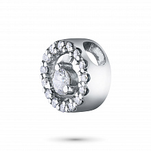 Sterling Silver Pendant with 16 Round-Cut Lab-Created Diamonds 0.259 CT.TW