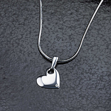 Sterling Silver Pendant with 1 Round-Cut Lab-Created Diamond 0.006 CT.TW