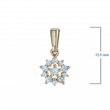 14K Yellow Gold Pendant with 11 Round-Cut Lab-Created Diamonds 0.261 CT.TW