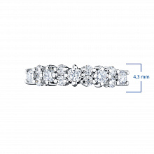 14K White Gold Ring with 13 Round-Cut Lab-Created Diamonds 0.712 CT.TW