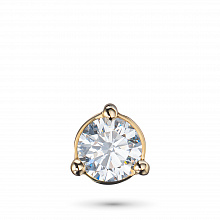 14K Yellow Gold Pendant with 1 Round-Cut Lab-Created Diamond 1.15 CT.TW