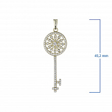 14K Yellow Gold Pendant with 85 Round-Cut Lab-Created Diamonds 0.444 CT.TW