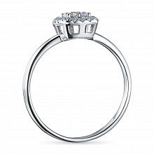 Sterling Silver Ring with 20 Round-Cut Lab-Created Diamonds 0.209 CT.TW