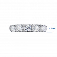 14K White Gold Ring with 47 Round-Cut Lab-Created Diamonds 1.071 CT.TW
