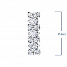 Sterling Silver Pendant with 11 Round-Cut Lab-Created Diamonds 0.491 CT.TW