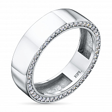 14K White Gold Ring with 48 Round-Cut Lab-Created Diamonds 0.274 CT.TW