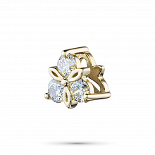 14K Yellow Gold Pendant with 3 Round-Cut Lab-Created Diamonds 0.329 CT.TW