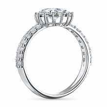 White Gold Ring with 43 Round-Cut Lab-Created Diamonds 1.419 CT.TW