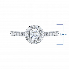 14K White Gold Ring with 27 Round-Cut Lab-Created Diamonds 0.426 CT.TW