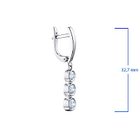 14K White Gold Earrings with 6 Round-Cut Lab-Created Diamonds 1.132 CT.TW - изображение 2