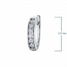 14K White Gold Earrings with 12 Round-Cut Lab-Created Diamonds 0.908 CT.TW