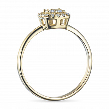 14K Yellow Gold Ring with 20 Round-Cut Lab-Created Diamonds 0.263 CT.TW