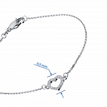 14K White Gold Bracelet with 16 Round-Cut Lab-Created Diamonds 0.162 CT.TW