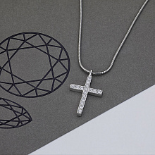 14K White Gold Pendant with 16 Round-Cut Lab-Created Diamonds 0.302 CT.TW