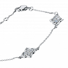 14K White Gold Bracelet with 12 Round-Cut Lab-Created Diamonds 0.867 CT.TW