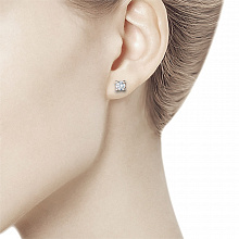 14K Rose Gold Earring Studs with 2 Round-Cut Lab-Created Diamonds 0.649 CT.TW