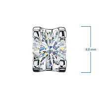 14K White Gold Pendant with 1 Round-Cut Lab-Created Diamond 0.719 CT.TW - изображение 4