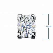 14K White Gold Pendant with 1 Round-Cut Lab-Created Diamond 0.719 CT.TW