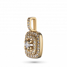 14K Yellow Gold Pendant with 46 Round-Cut Lab-Created Diamonds 0.313 CT.TW