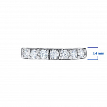 14K White Gold Ring with 7 Round-Cut Lab-Created Diamonds 0.753 CT.TW