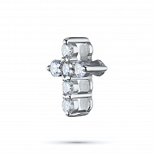 Sterling Silver Pendant with 6 Round-Cut Lab-Created Diamonds 0.244 CT.TW