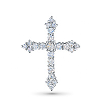 Sterling Silver Pendant with 23 Round-Cut Lab-Created Diamonds 0.443 CT.TW - изображение 5