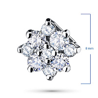 14K White Gold Pendant with 9 Round-Cut Lab-Created Diamonds 0.234 CT.TW - изображение 3