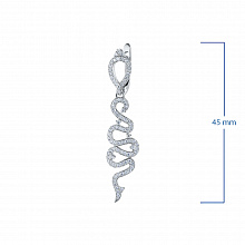 14K White Gold Earrings with 178 Round-Cut Lab-Created Diamonds 0.97 CT.TW