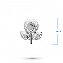 Sterling Silver Pendant with 1 Round-Cut Diamond 0.009 CT.TW