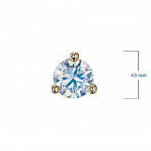 14K Yellow Gold Pendant with 1 Round-Cut Lab-Created Diamond 0.325 CT.TW
