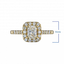14K Yellow Gold Ring with 23 -Cut Lab-Created Diamonds 0.718 CT.TW