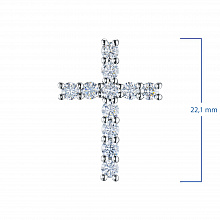 Sterling Silver Pendant with 11 Round-Cut Lab-Created Diamonds 0.994 CT.TW