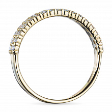 14K Yellow Gold Ring with 34 Round-Cut Lab-Created Diamonds 0.523 CT.TW