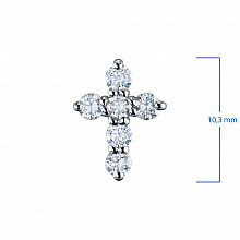 Sterling Silver Pendant with 6 Round-Cut Lab-Created Diamonds 0.244 CT.TW
