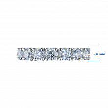 14K White Gold Ring with 7 Round-Cut Lab-Created Diamonds 1.024 CT.TW