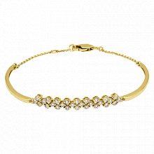 14K Yellow Gold Bracelet with 28 Round-Cut Lab-Created Diamonds 0.677 CT.TW