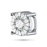 Sterling Silver Pendant with 9 Round-Cut Lab-Created Diamonds 0.31 CT.TW - изображение 2
